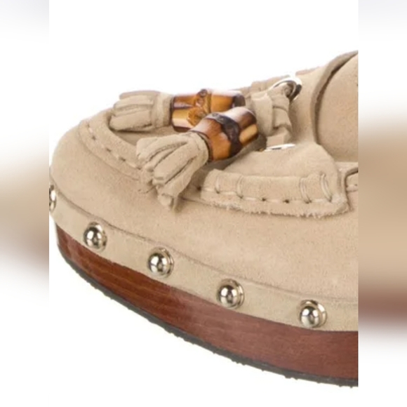 Gucci Ivory Suede Slingback w/platform - Picture 7 of 16